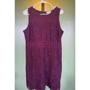 LOFT Outlet Womens Purple Lace Sleeveless Dress Size 12 #graduation #reformation